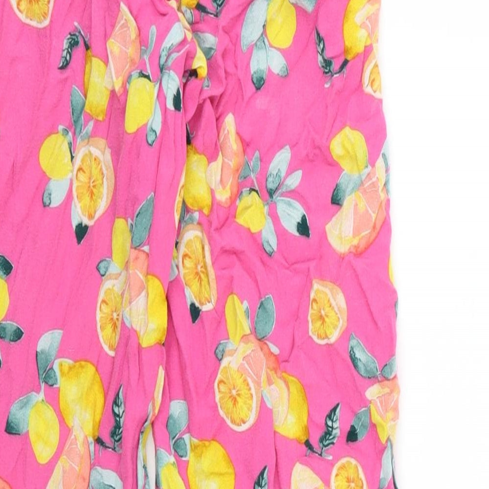 Primark Womens Pink  Jersey  Pyjama Pants Size XS  - Lemon