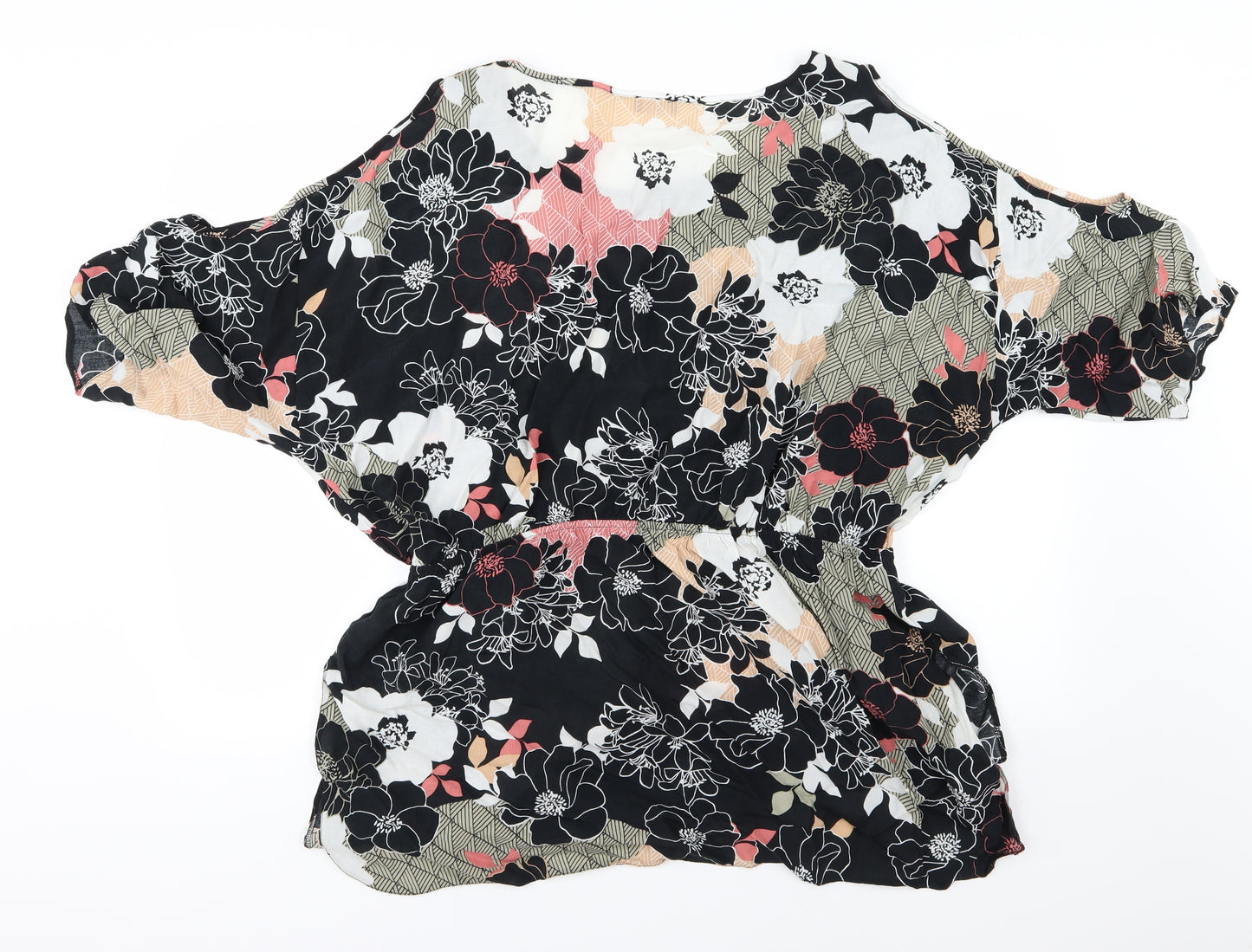 F&F Womens Black Floral  Basic Blouse Size 22