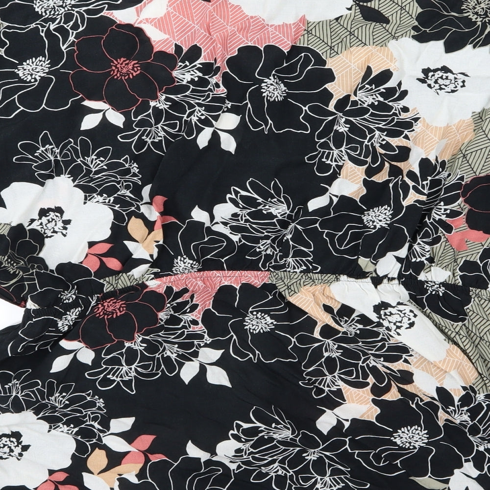 F&F Womens Black Floral  Basic Blouse Size 22