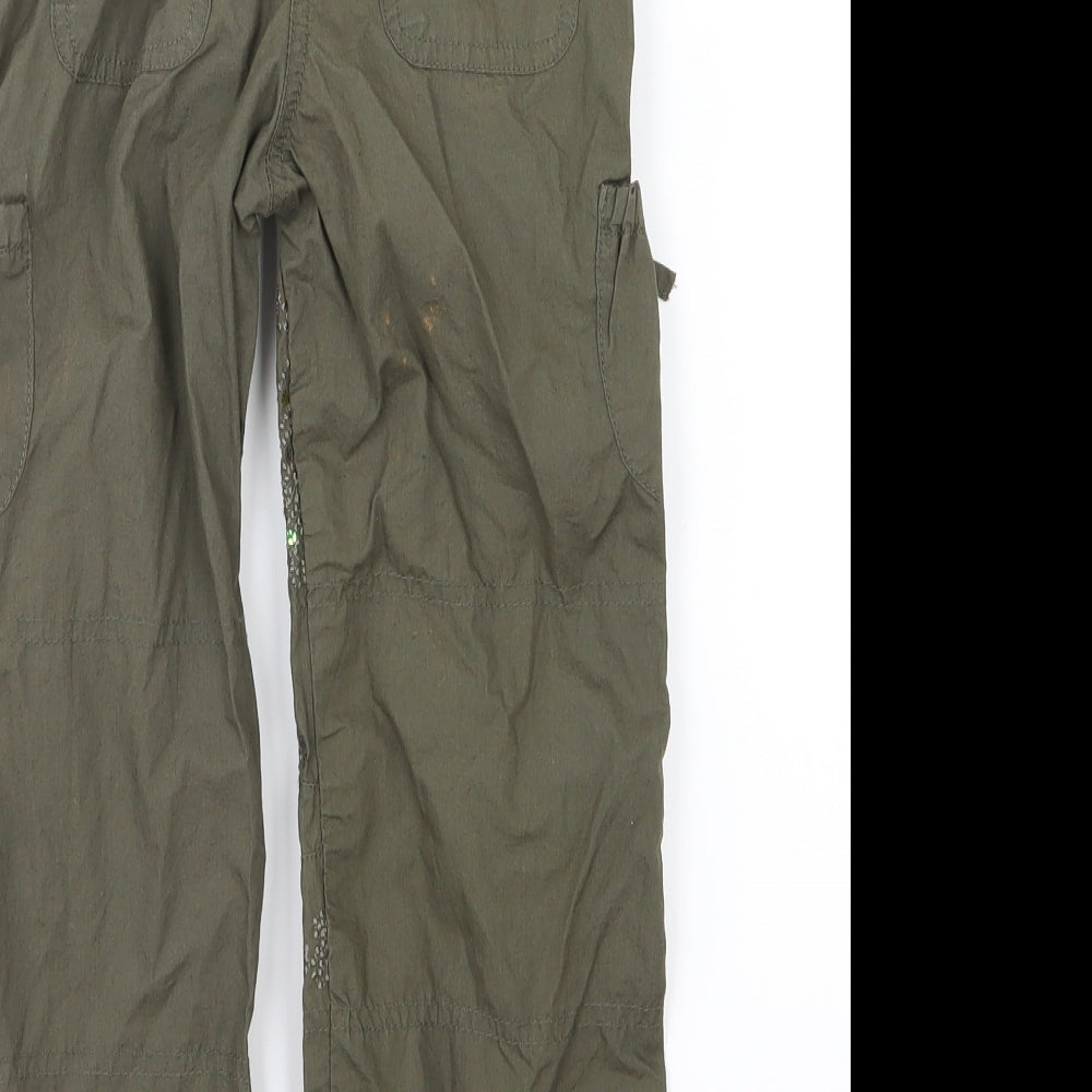 Adams Girls Green   Cargo Trousers Size 6 Years