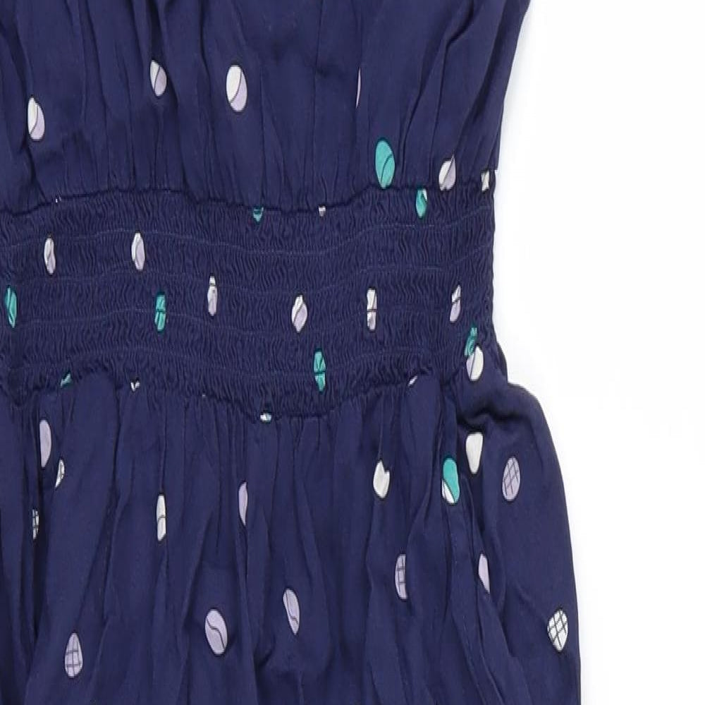 Marks and Spencer Girls Blue Polka Dot  Jumpsuit One-Piece Size 11-12 Years