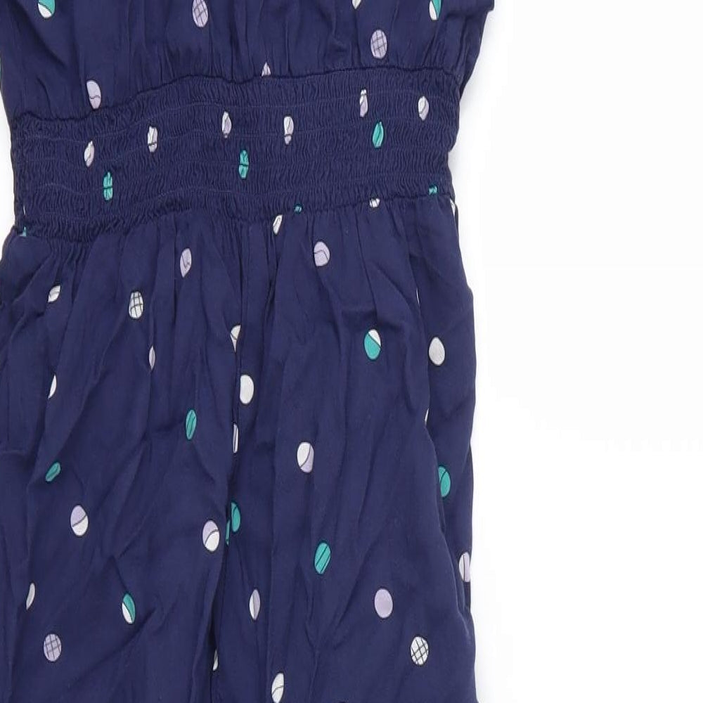 Marks and Spencer Girls Blue Polka Dot  Jumpsuit One-Piece Size 11-12 Years
