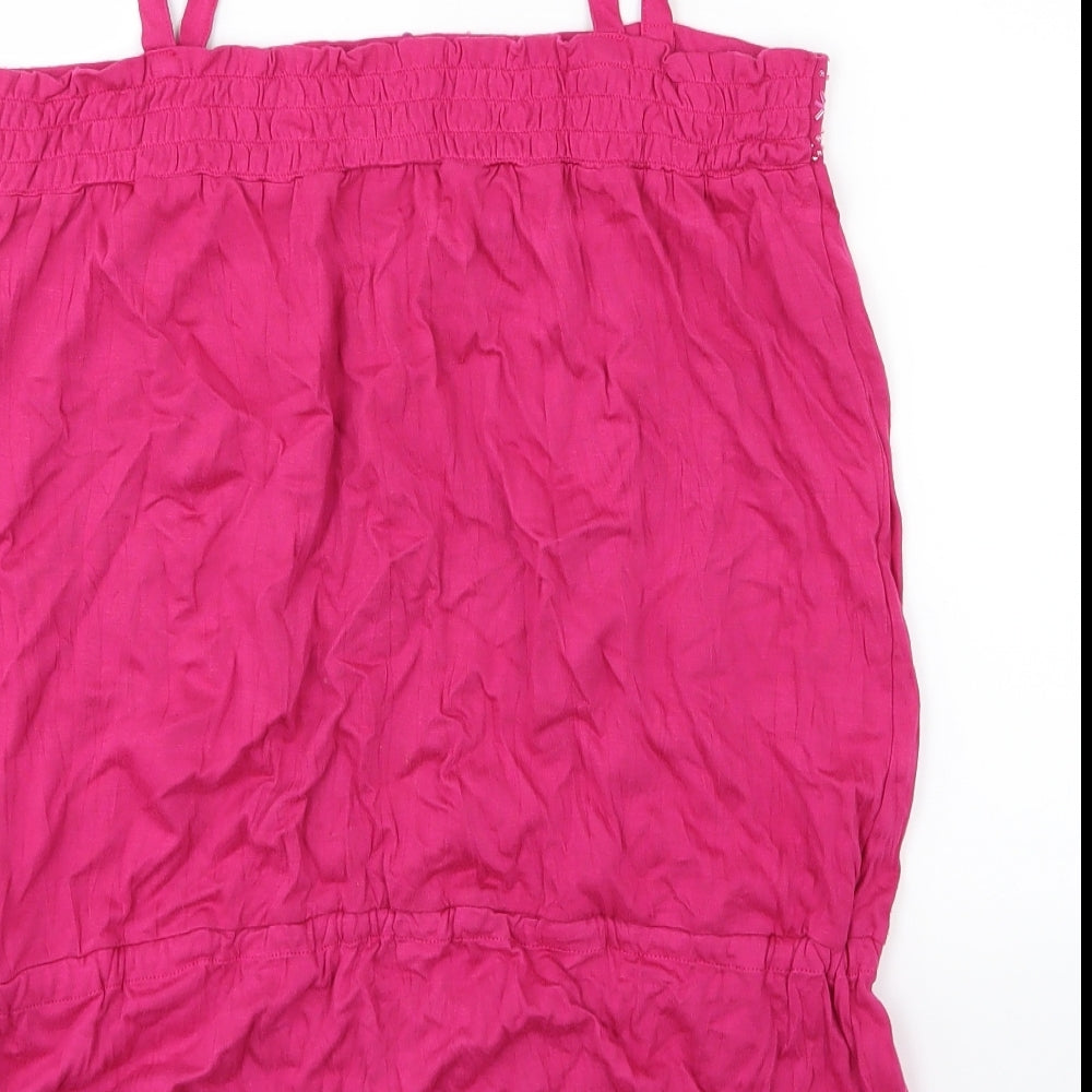 New Look Womens Pink  Jersey Basic Tank Size 16