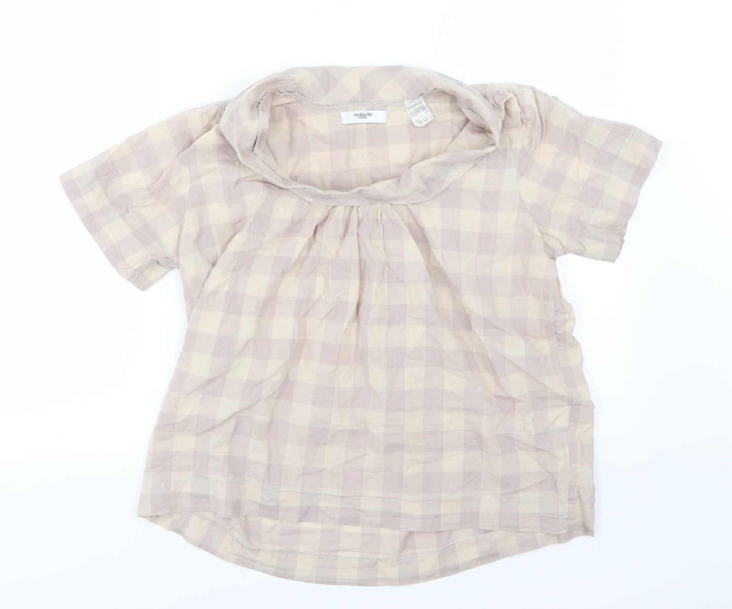 La Redoute Womens Brown Check  Basic T-Shirt Size 10