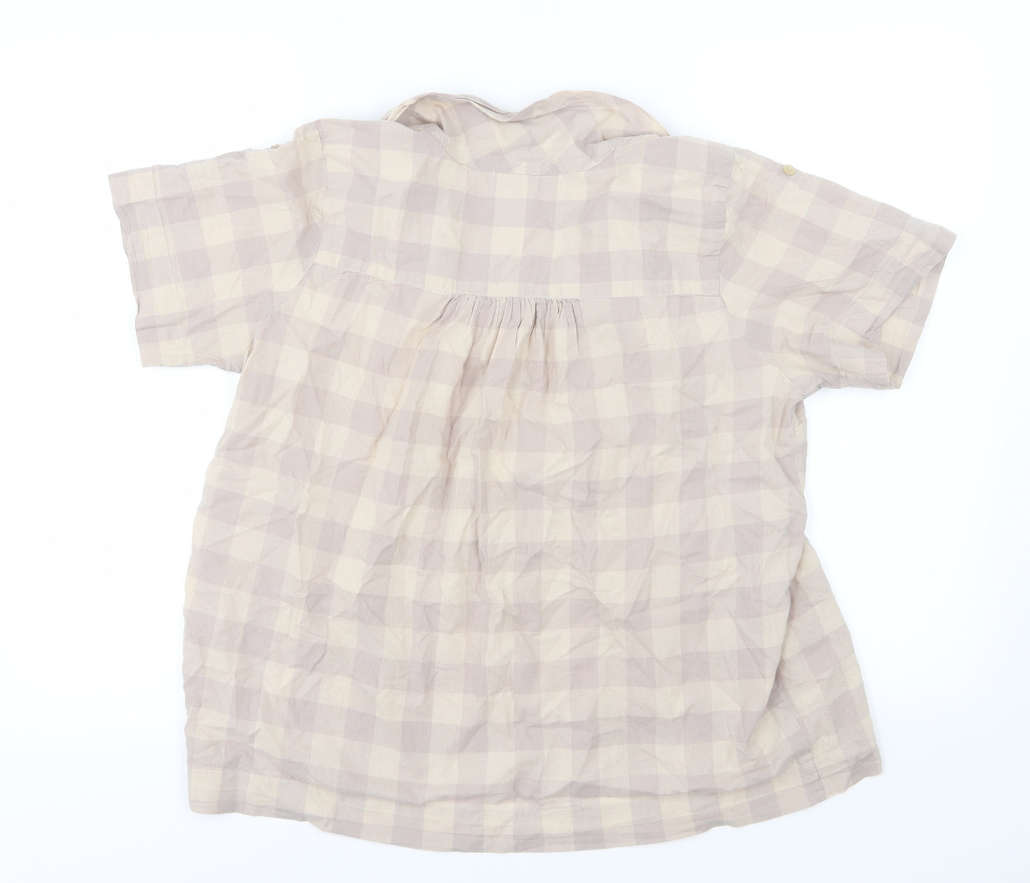 La Redoute Womens Brown Check  Basic T-Shirt Size 10