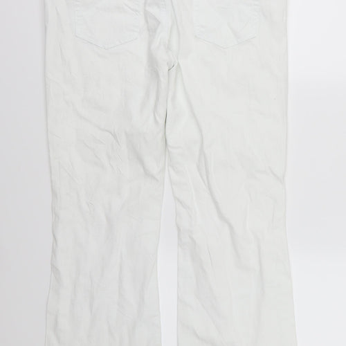 Matalan Womens White  Denim Straight Jeans Size 14 L32 in