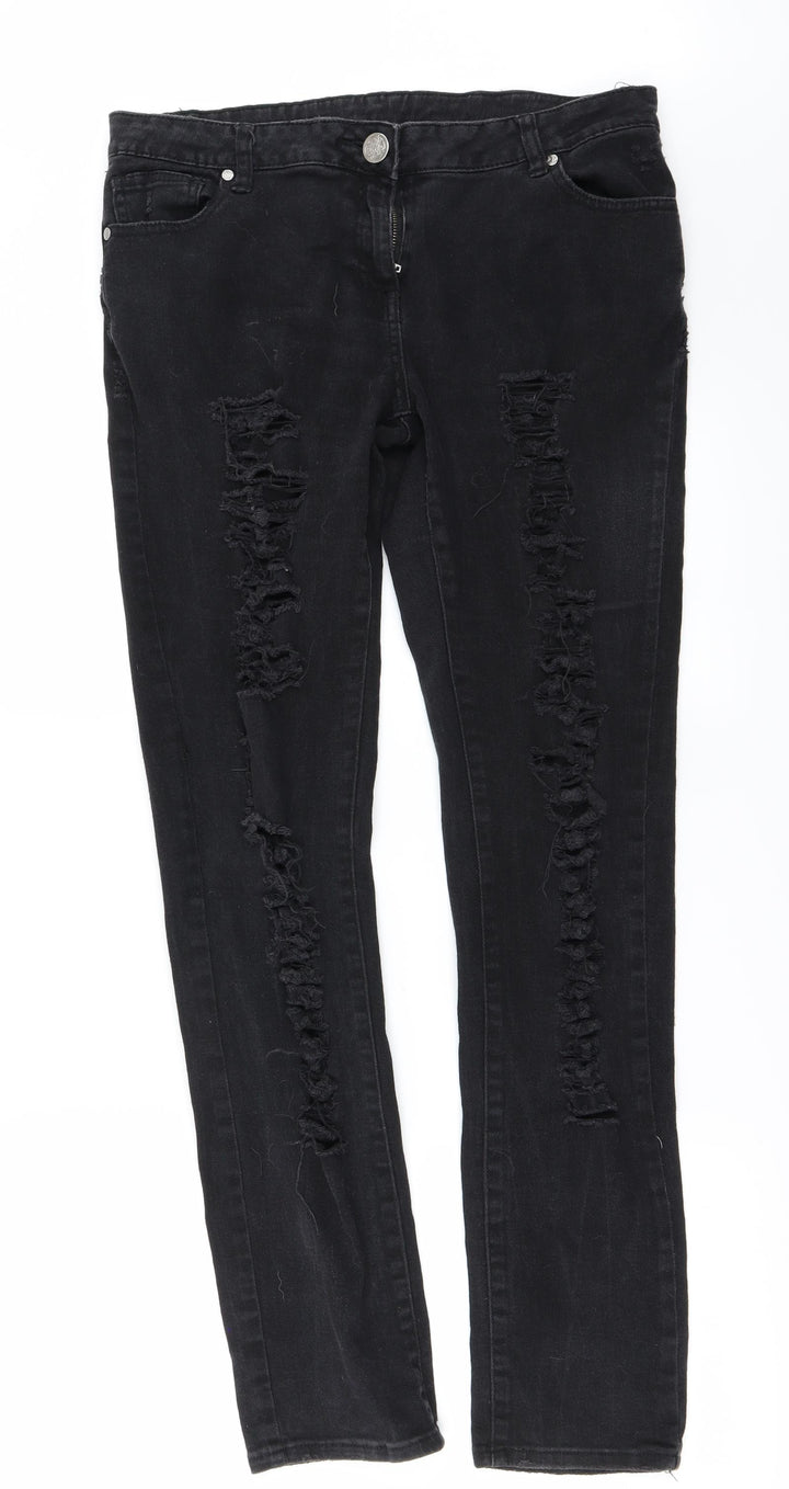 Preworn Womens Black   Straight Jeans Size 34 in L30 in