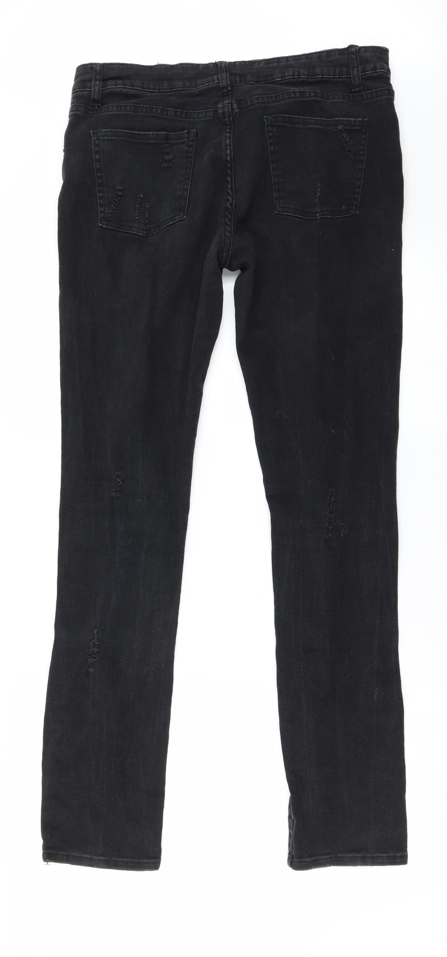 Preworn Womens Black   Straight Jeans Size 34 in L30 in