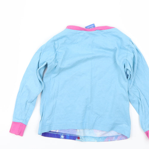 Disney Girls Blue   Basic T-Shirt Size 3-4 Years