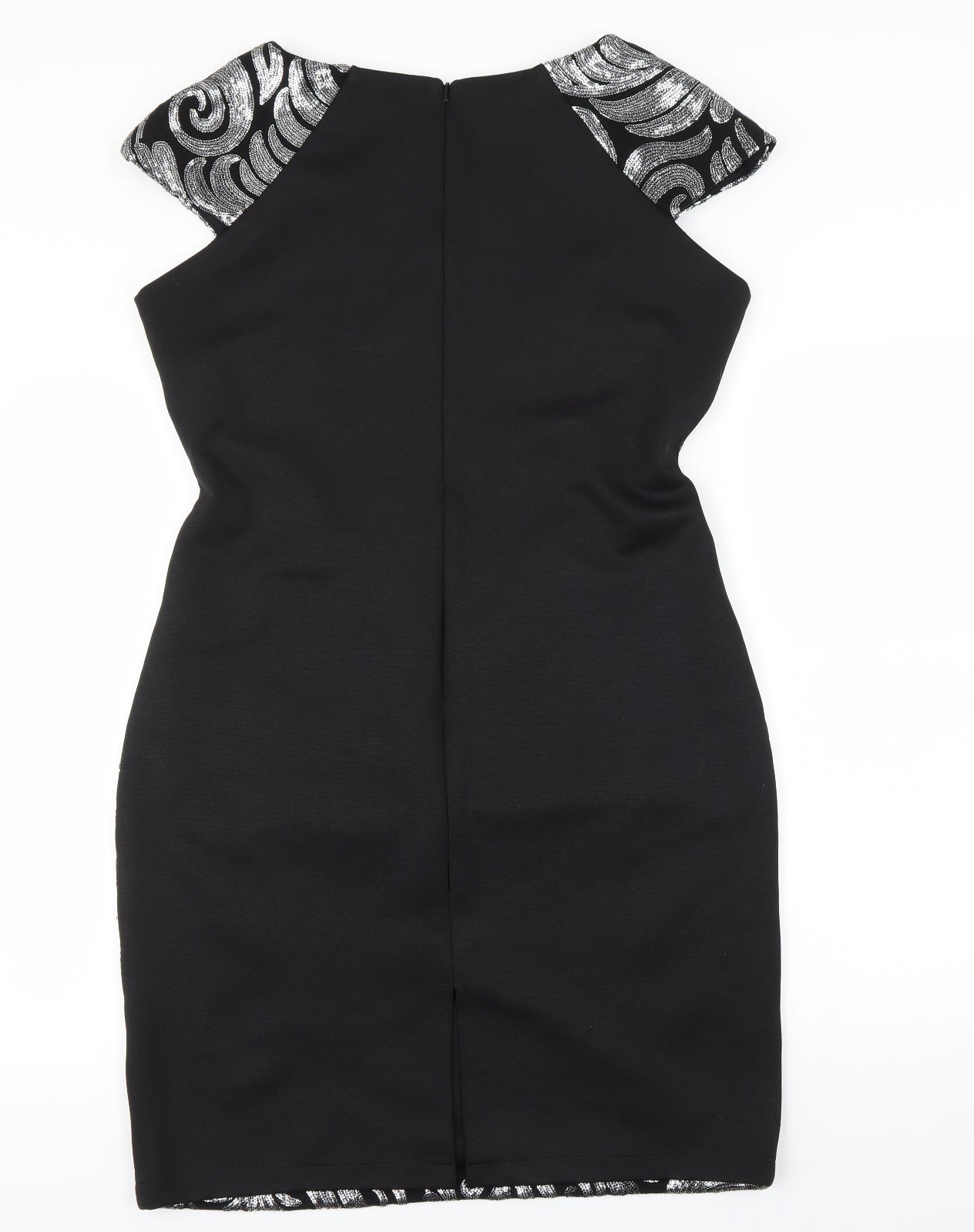 Amy Childs Collection  Womens Black Floral  A-Line