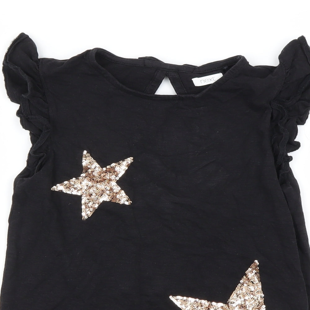 NEXT Girls Black   Basic T-Shirt Size 8 Years