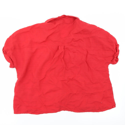 New Look Womens Red   Basic Button-Up Size 16