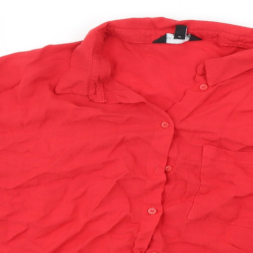 New Look Womens Red   Basic Button-Up Size 16