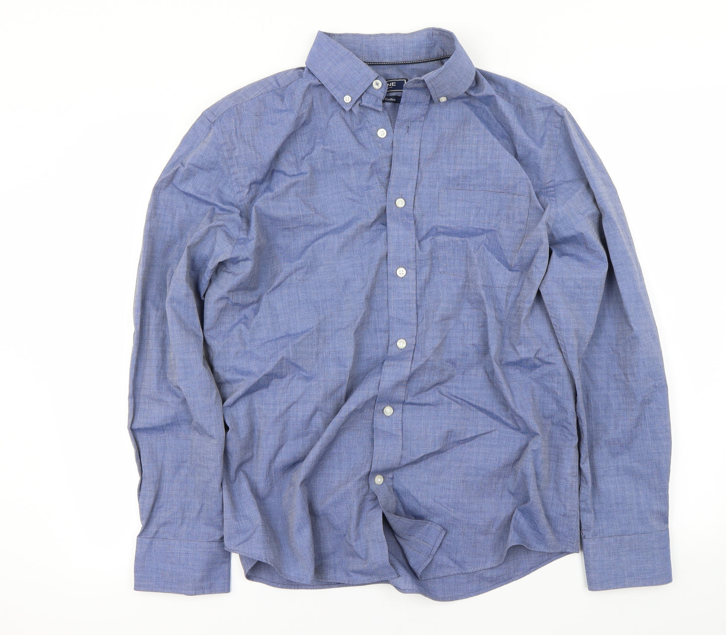 Maine New England Mens Blue    Button-Up Size M