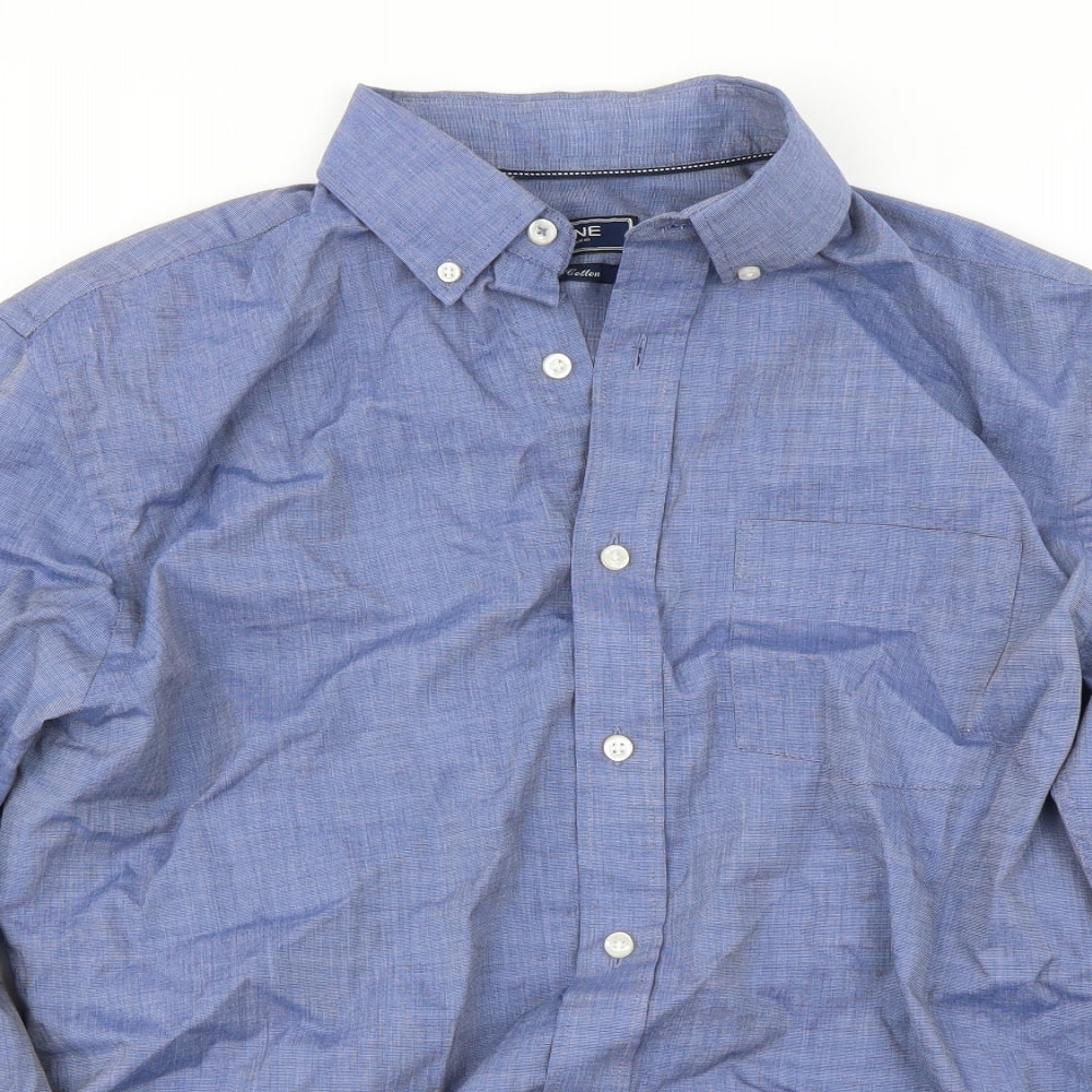 Maine New England Mens Blue    Button-Up Size M