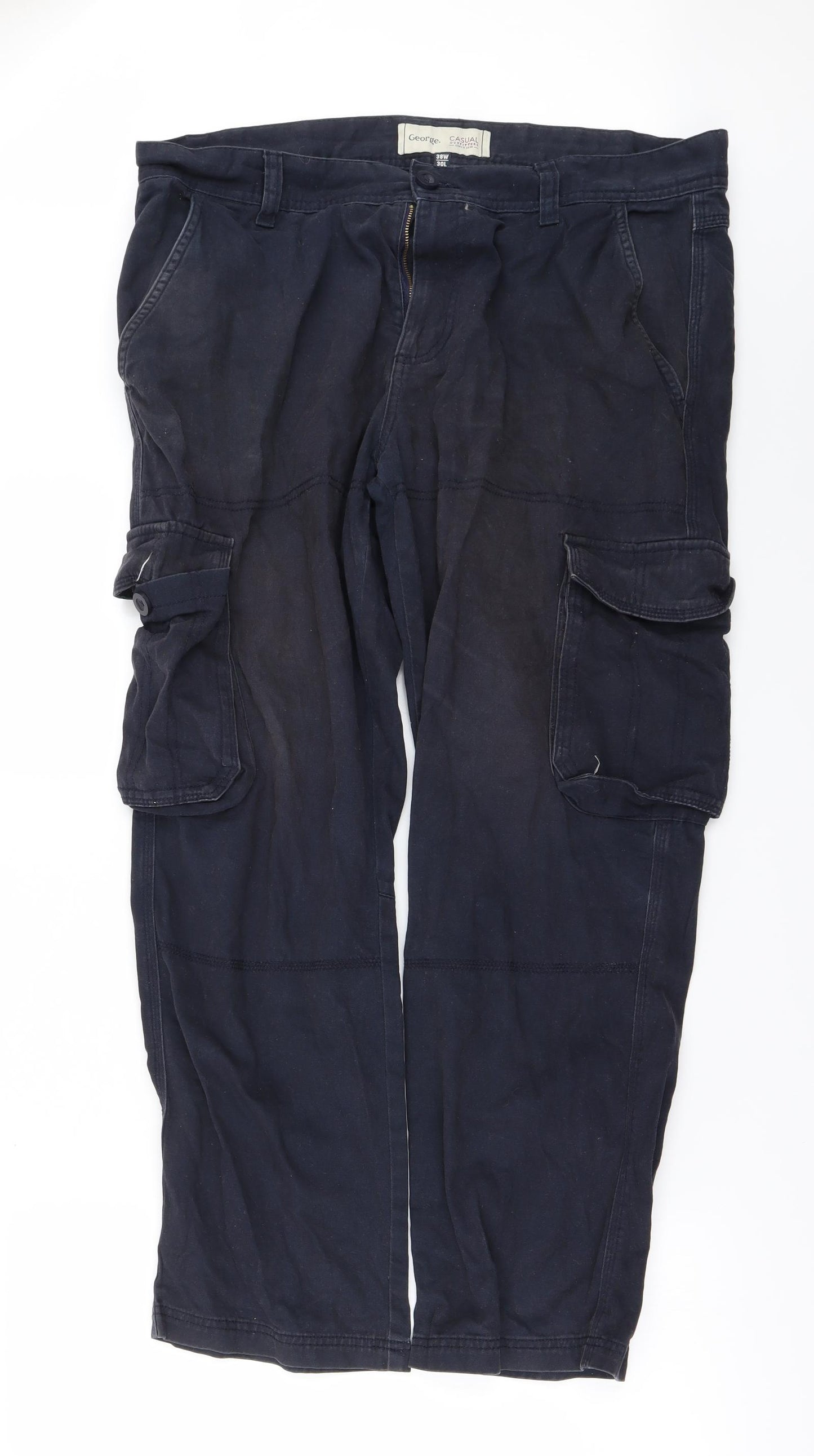 George Mens Blue   Trousers  Size 38 in L30 in