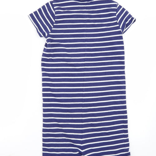 NEXT Girls Blue Striped  Playsuit One-Piece Size 12 Years
