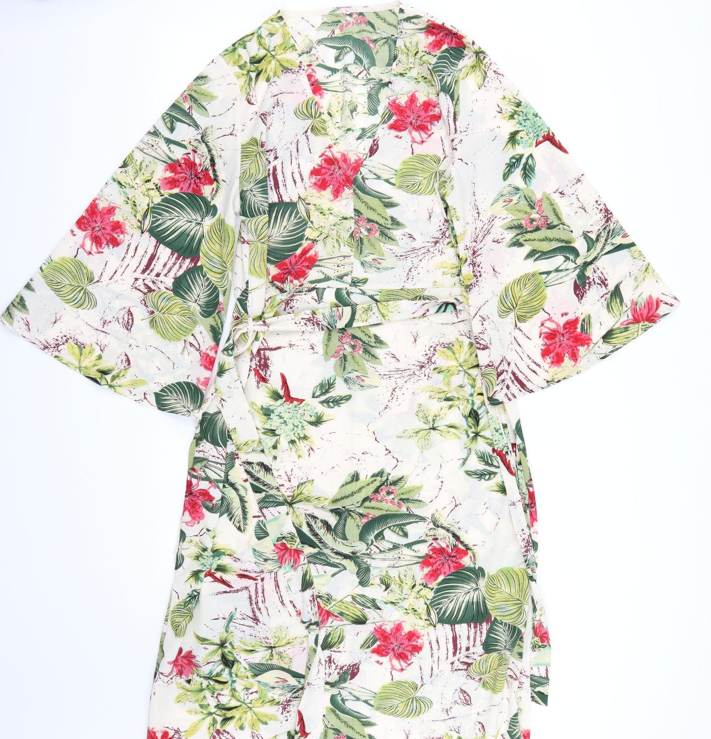Preworn Womens Beige Floral  A-Line  Size S