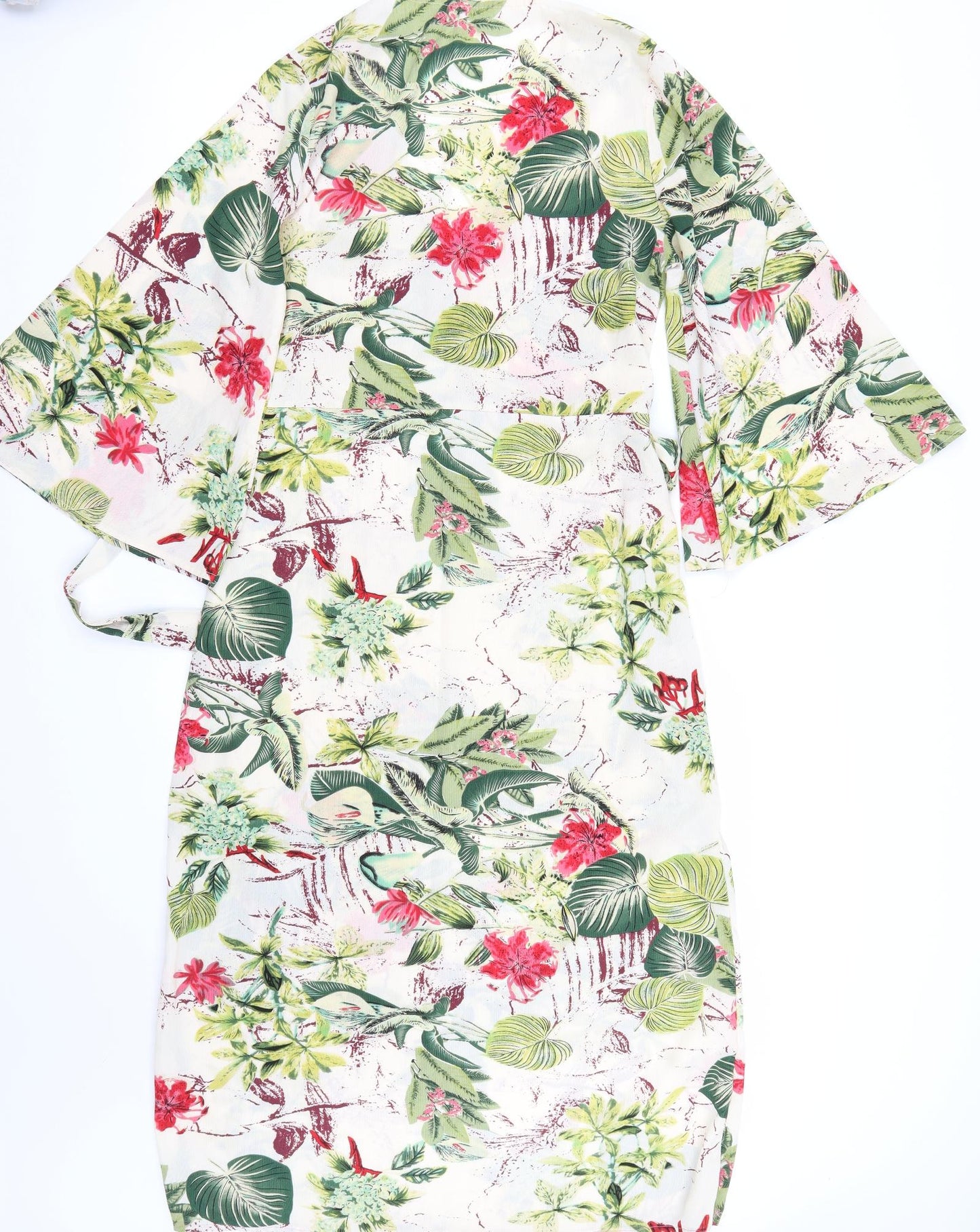 Preworn Womens Beige Floral  A-Line  Size S