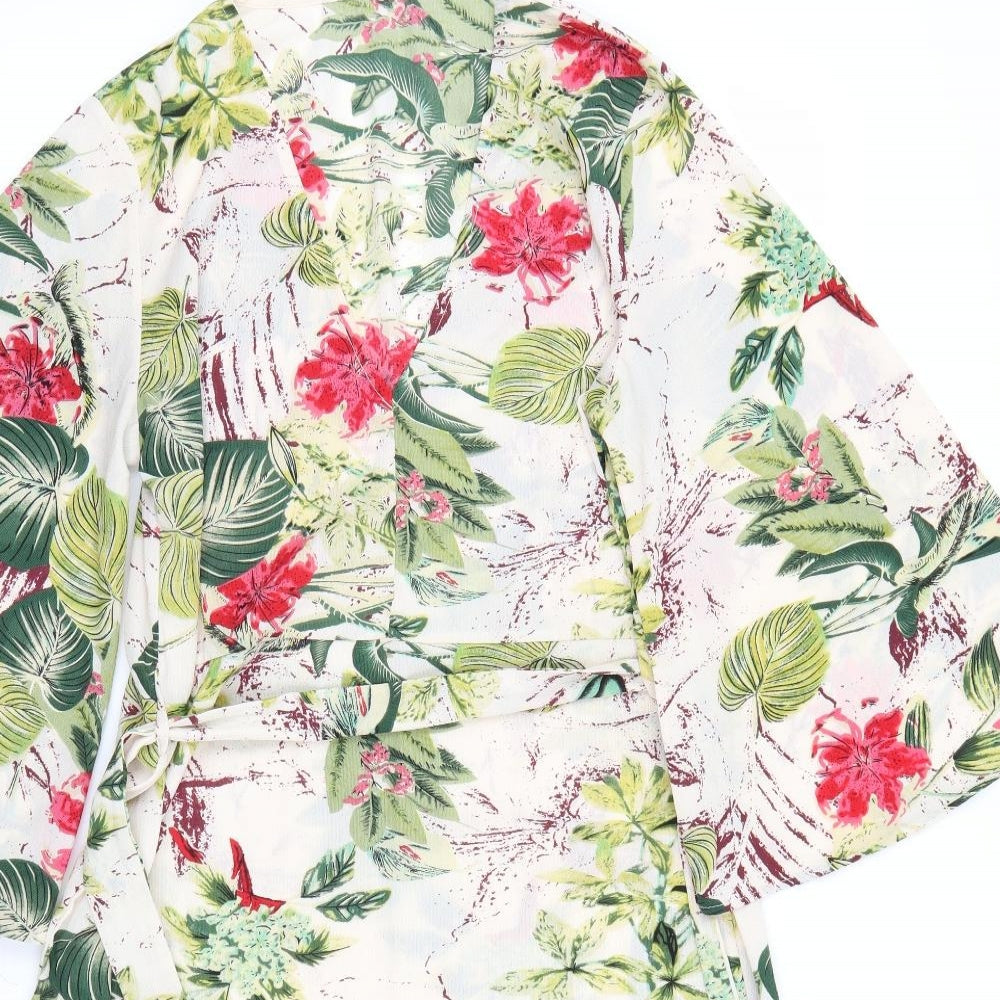 Preworn Womens Beige Floral  A-Line  Size S