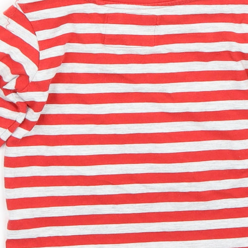 TU Boys Red Striped  Basic T-Shirt Size 2 Years