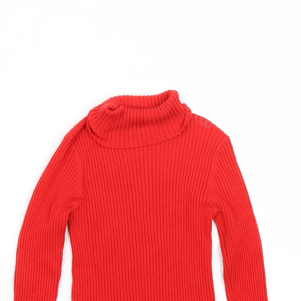 NEXT Girls Red   Pullover Jumper Size 6 Years