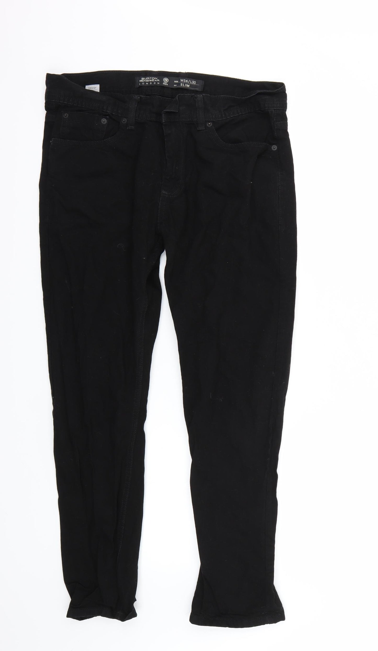 Burton Mens Black   Straight Jeans Size 34 L30 in