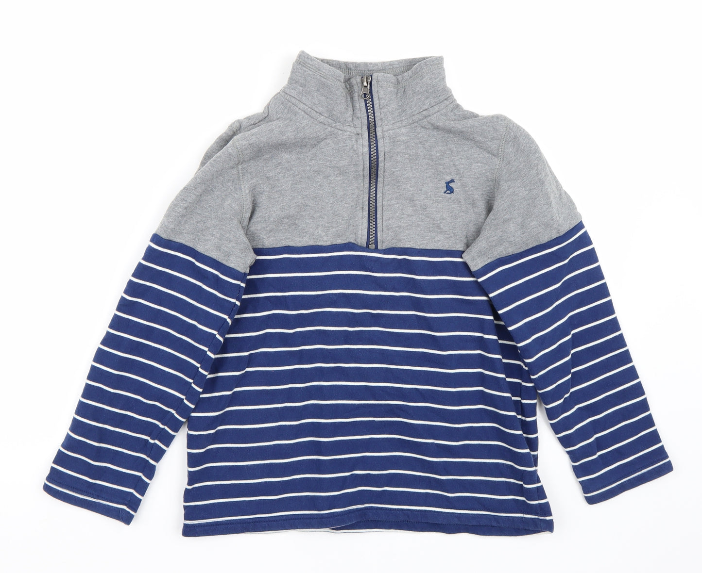 Joules Boys Blue Striped  Pullover Jumper Size 11-12 Years