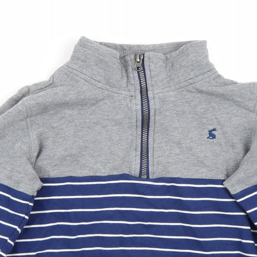 Joules Boys Blue Striped  Pullover Jumper Size 11-12 Years