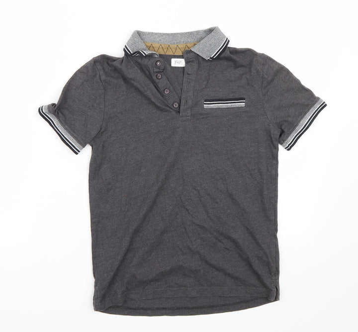 F&F Boys Grey Basic T-Shirt Size 9 Years