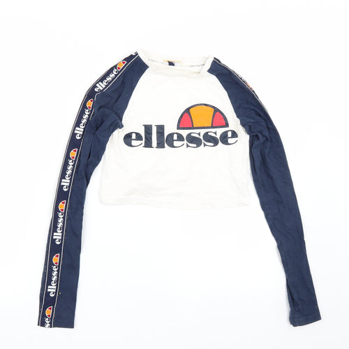 ellesse Womens White   Basic T-Shirt Size 4