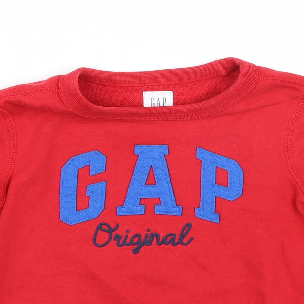 Gap Boys Red   Pullover Jumper Size 4-5 Years