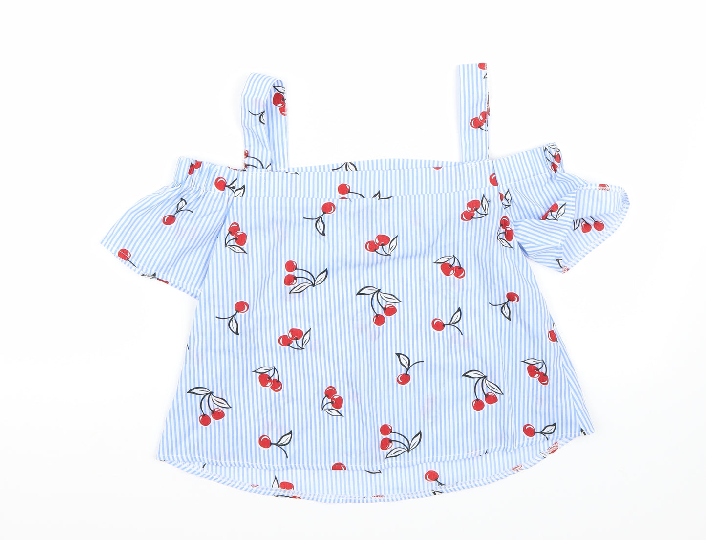 newlook Girls Blue Striped  Basic T-Shirt Size 10 Years