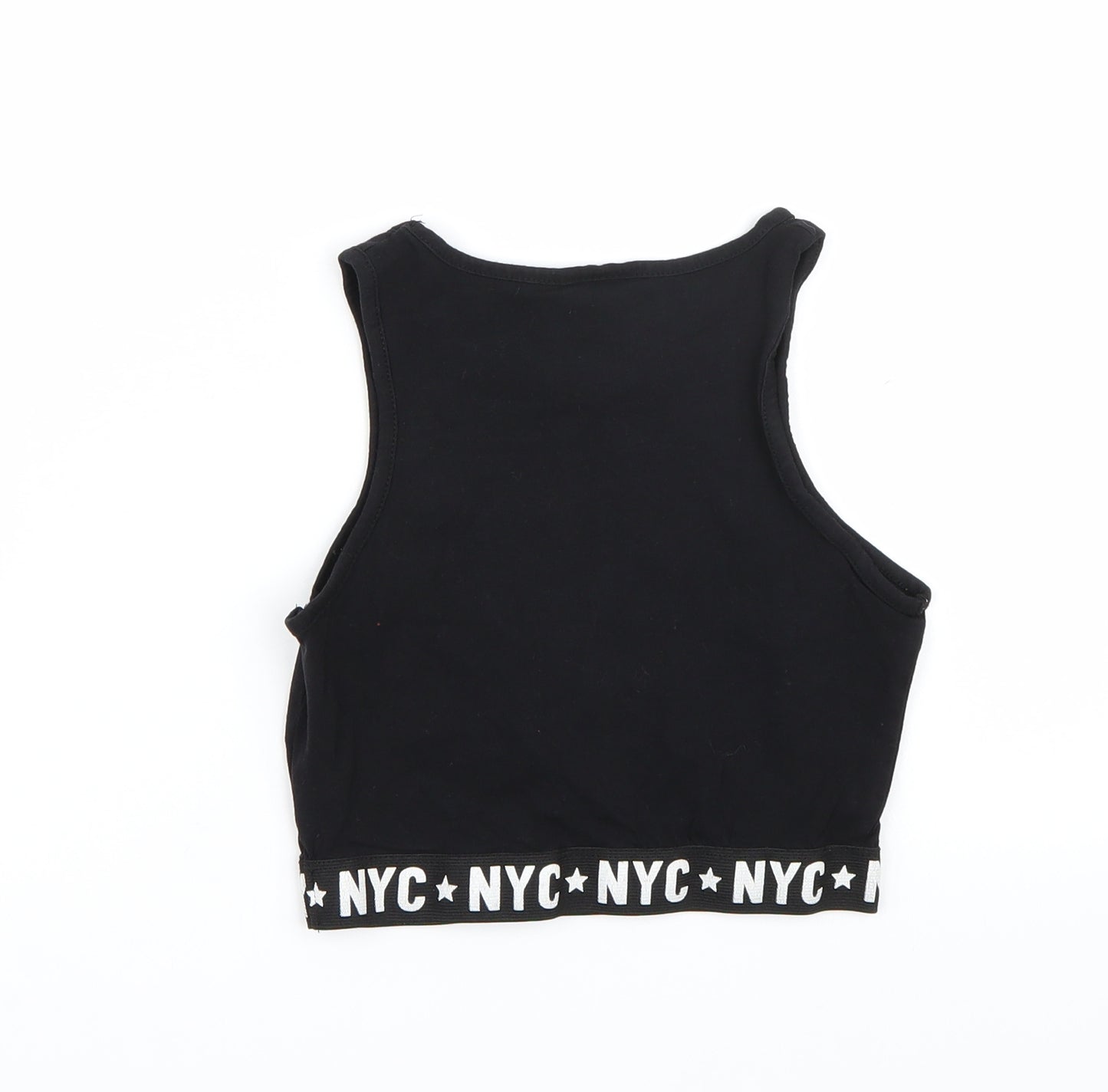 NYC Girls Black   Basic Tank Size 10-11 Years