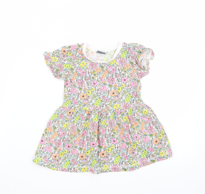 NEXT Girls White Floral  A-Line  Size 3-6 Months