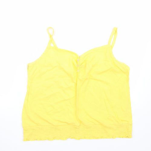 Papaya Womens Yellow   Basic T-Shirt Size 18