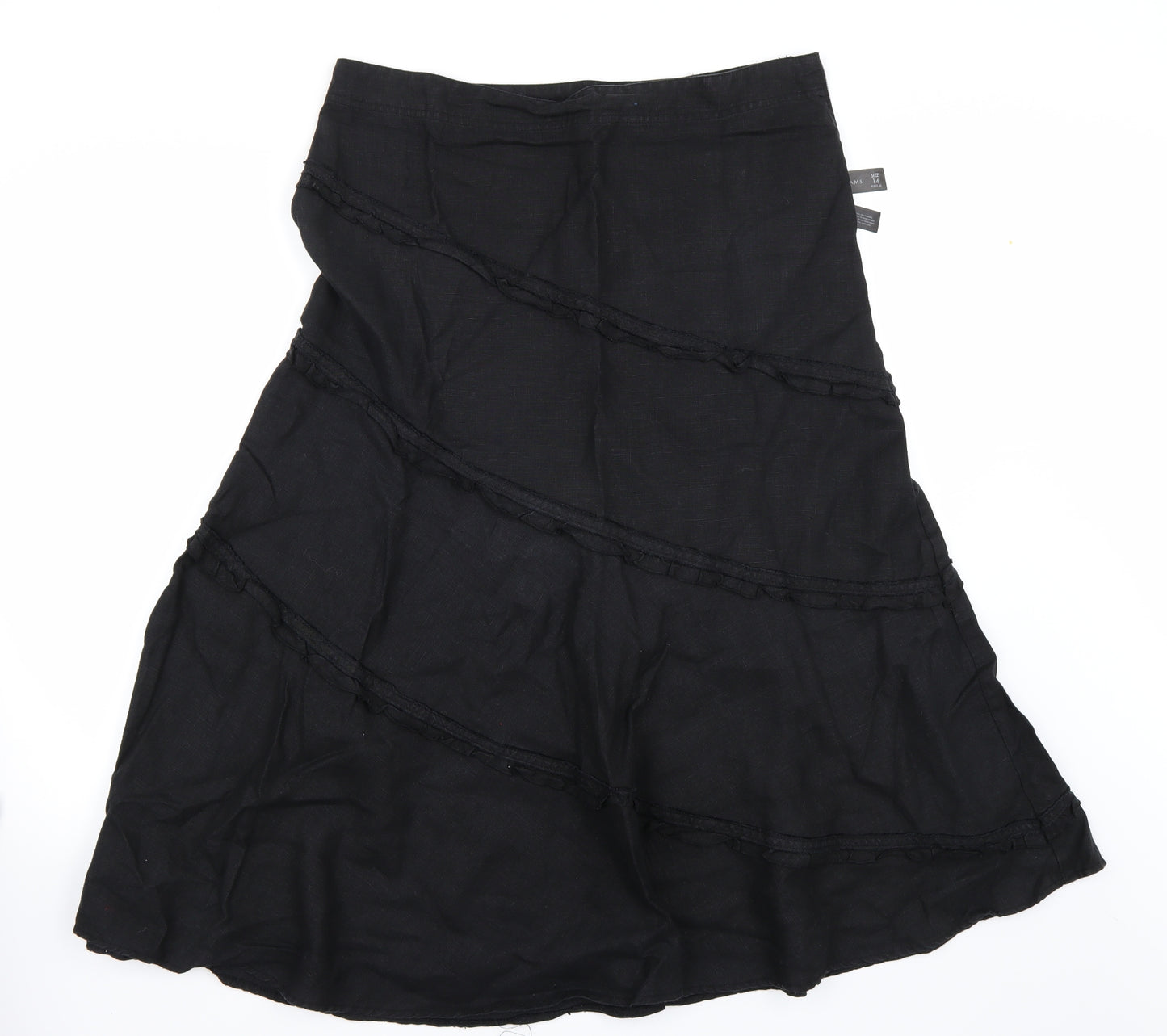 Preworn Womens Black   A-Line Skirt Size 14