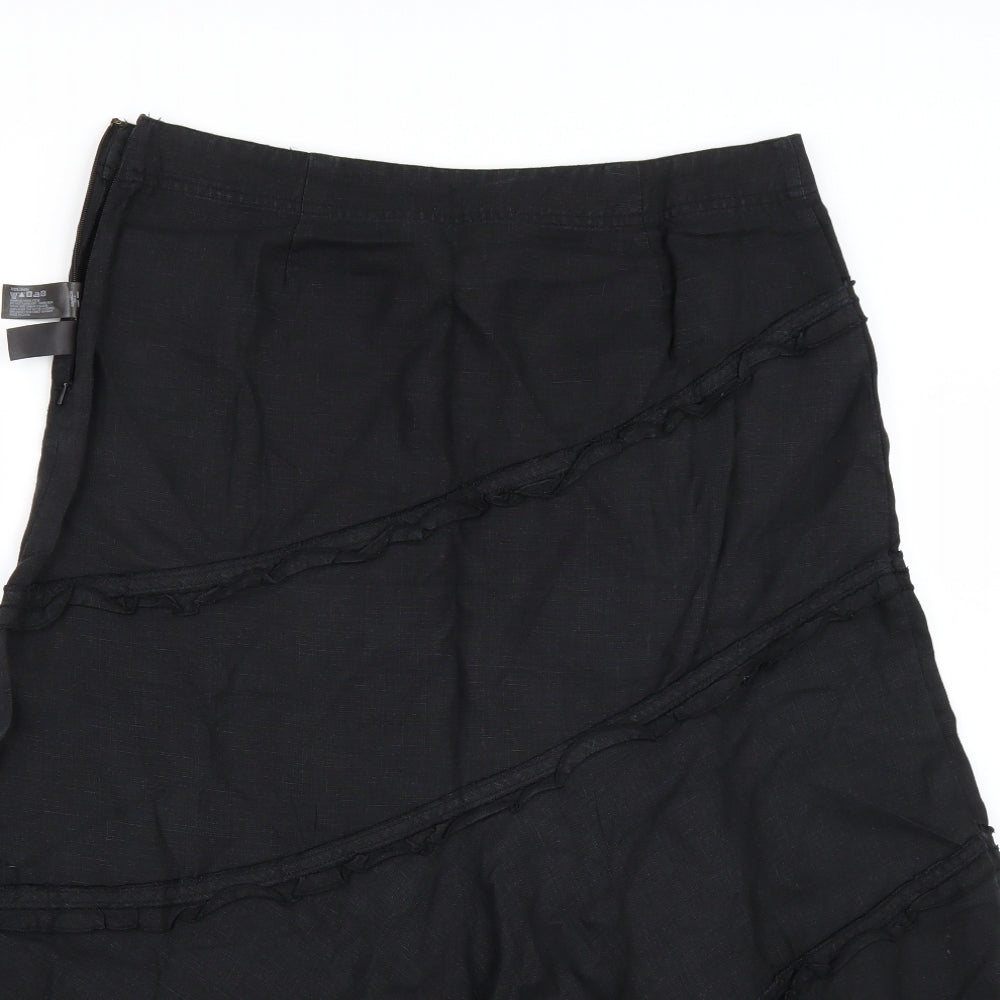 Preworn Womens Black   A-Line Skirt Size 14