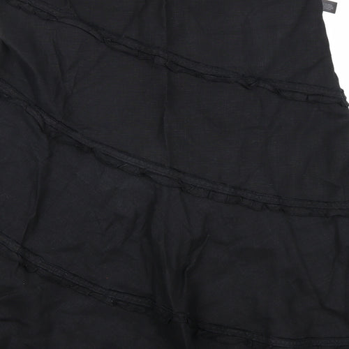 Preworn Womens Black   A-Line Skirt Size 14