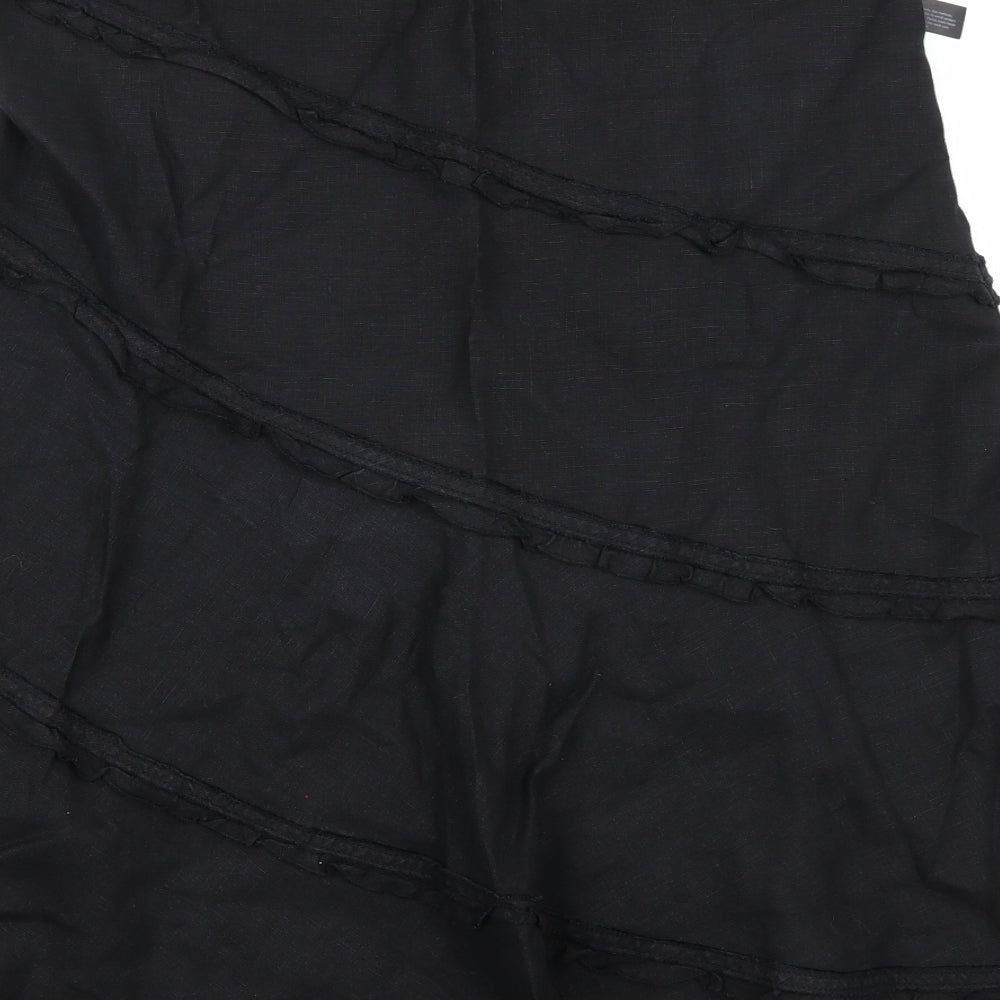 Preworn Womens Black   A-Line Skirt Size 14