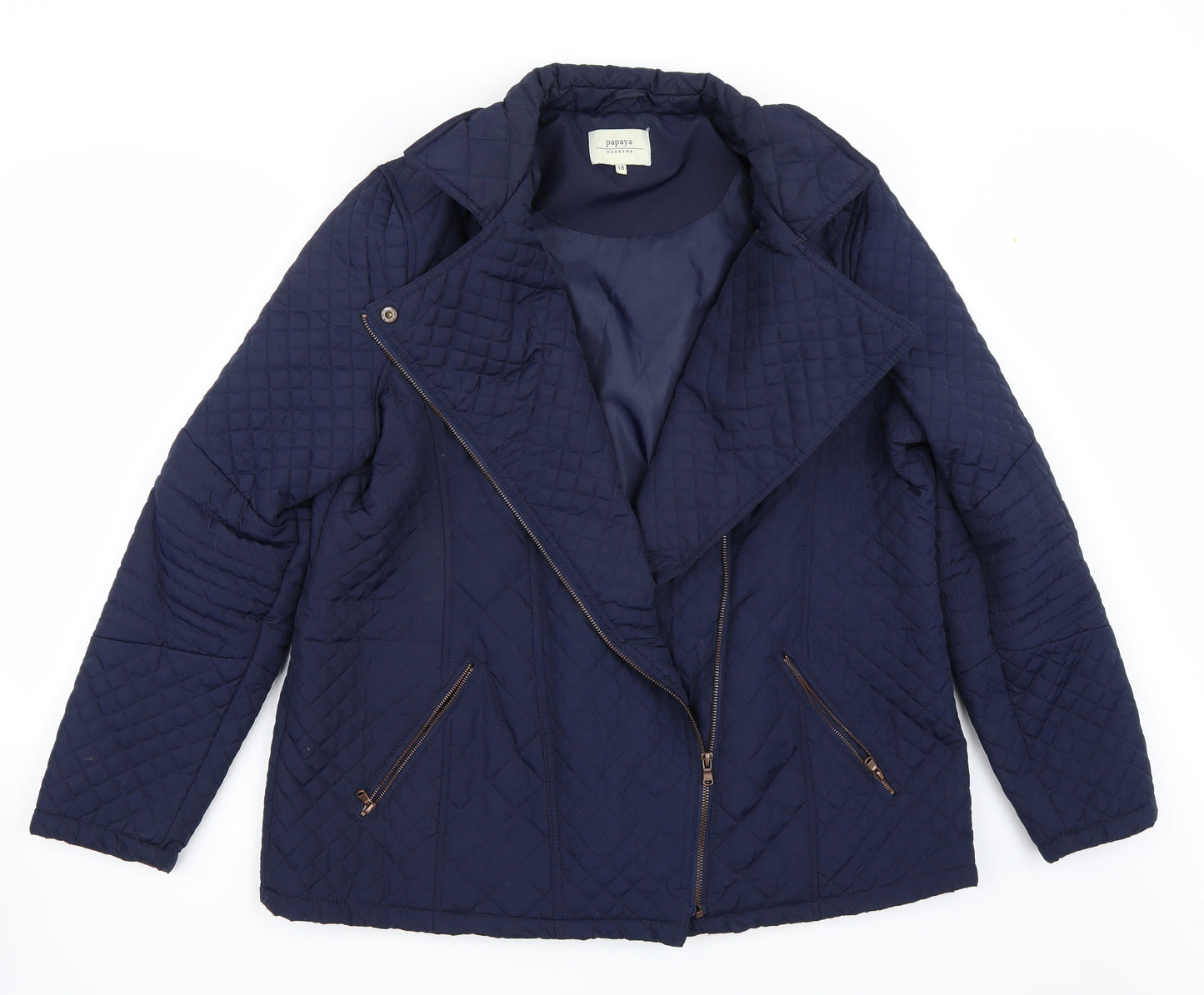 Papaya Womens Blue   Jacket Coat Size 18