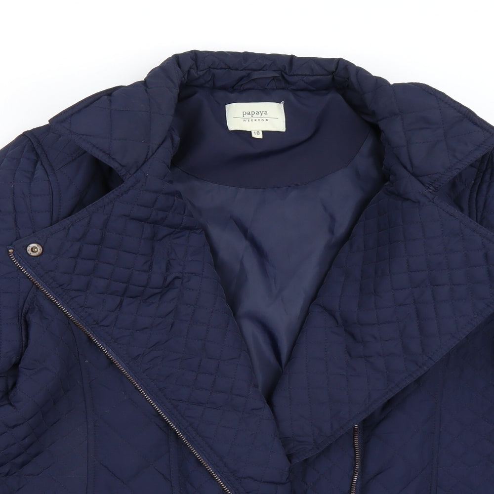 Papaya Womens Blue   Jacket Coat Size 18