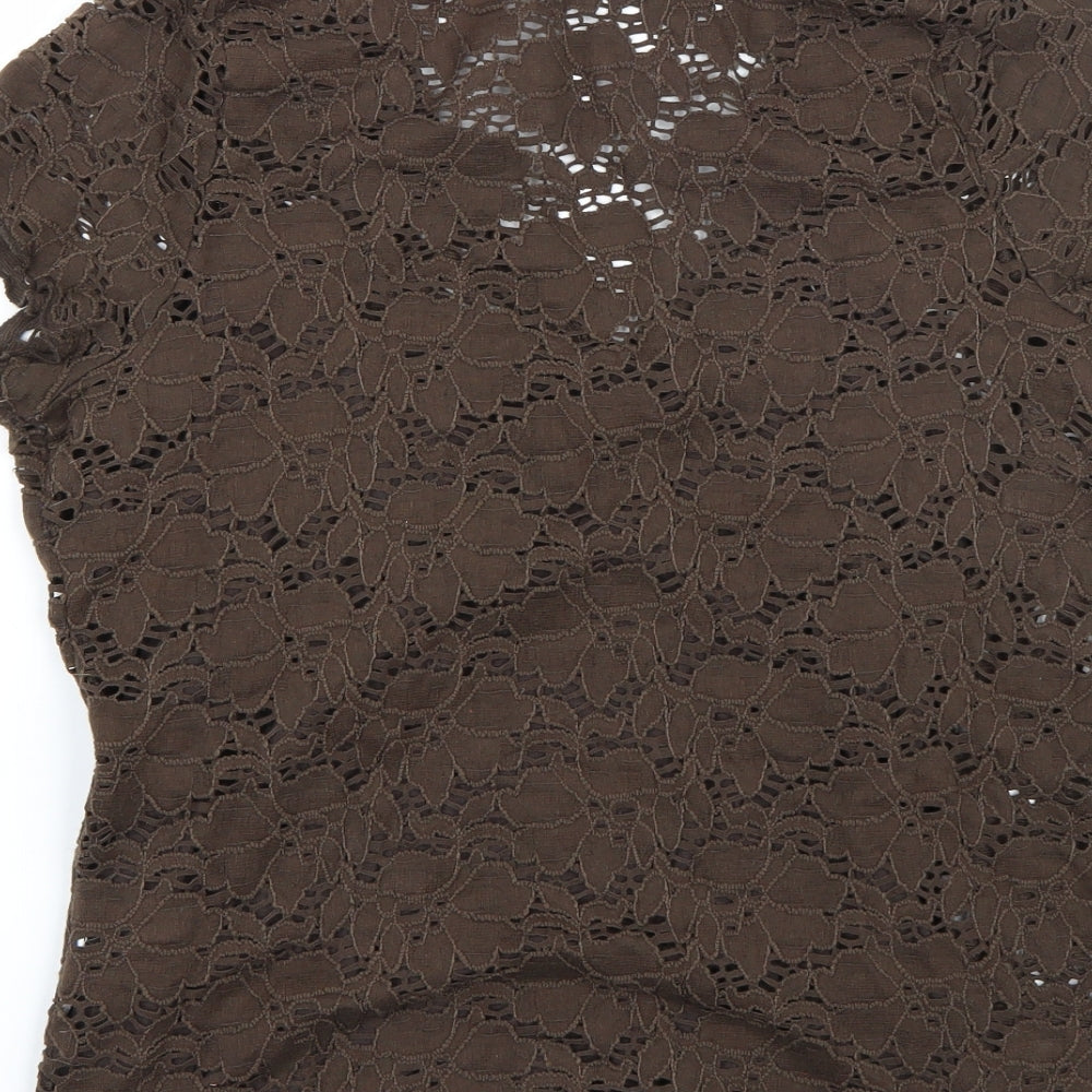 Per Una Womens Brown   Basic T-Shirt Size 18