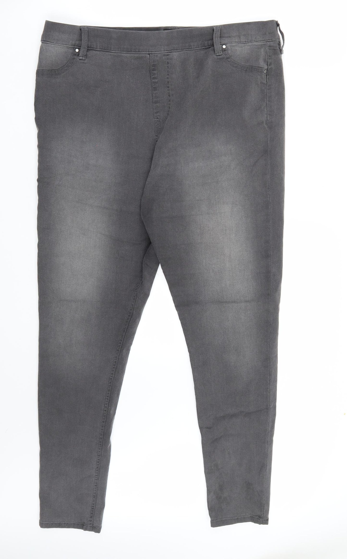 F&F Womens Grey   Straight Jeans Size 16 L28 in