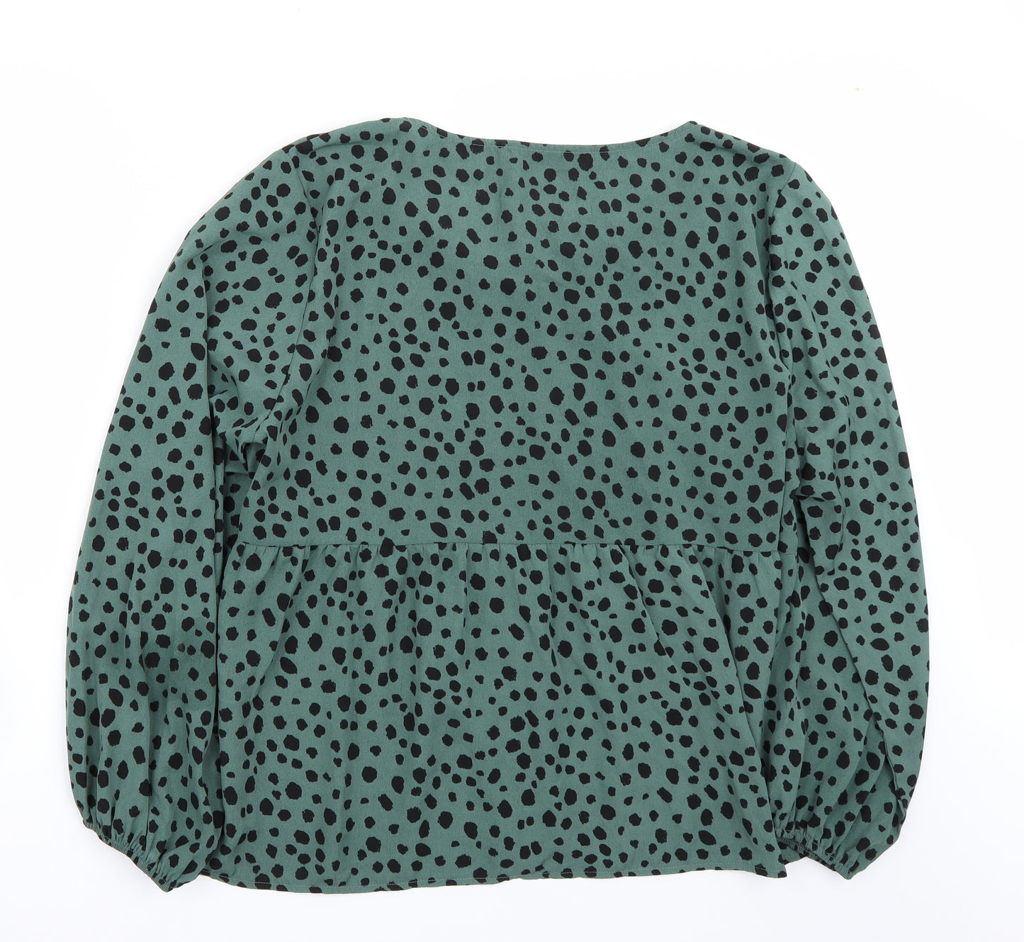 SheIn Womens Green Animal Print  Basic Blouse Size 3XL