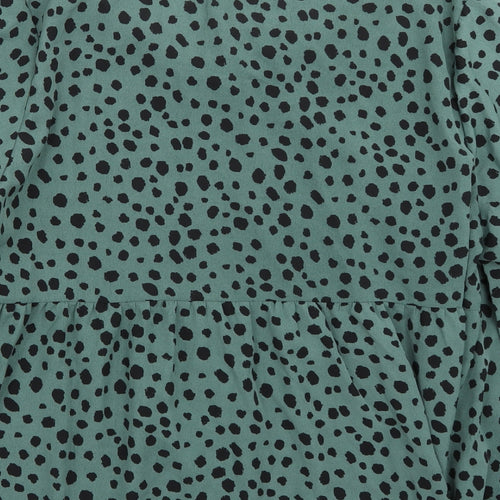 SheIn Womens Green Animal Print  Basic Blouse Size 3XL