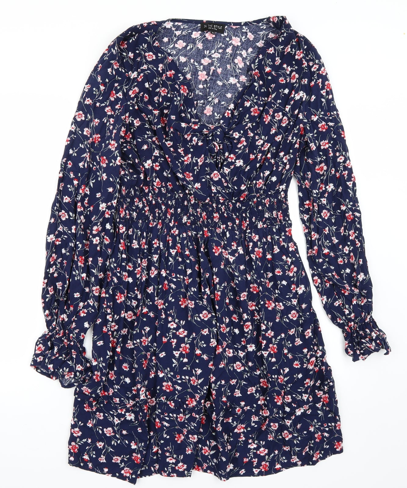 In the Style Womens Blue Floral  A-Line  Size 14