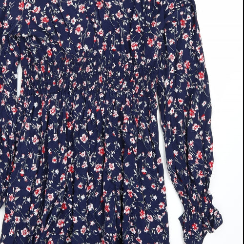 In the Style Womens Blue Floral  A-Line  Size 14