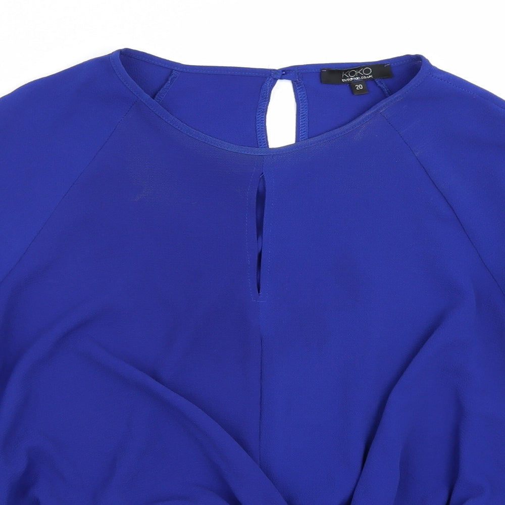 KOKO Womens Blue   Basic T-Shirt Size 20