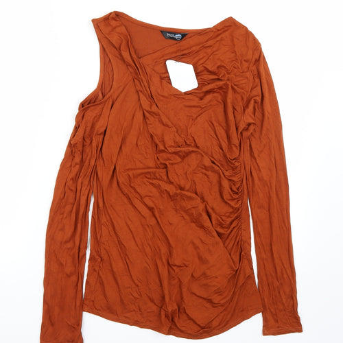 Blue Chameleon Womens Brown   Basic Polo Size 14